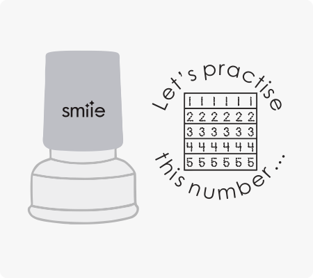 Number Practise Stamp