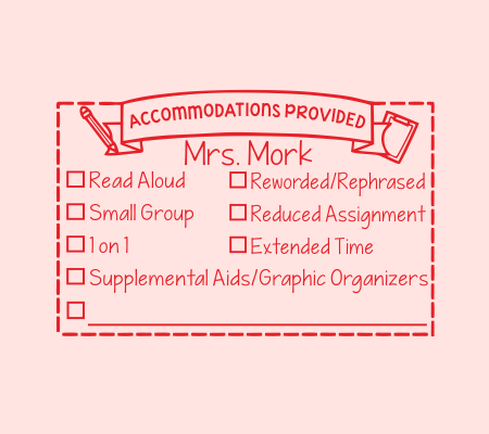 Accommodations Provided