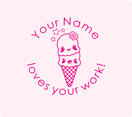 Cute Ice cream Stamp