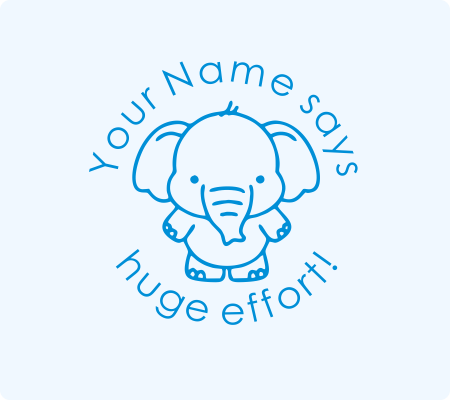 Elephant Huge Effort Stamp