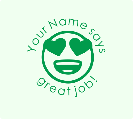 Emoji Eye Love Stamp