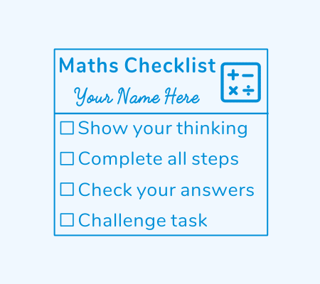 Maths Checklist Stamp