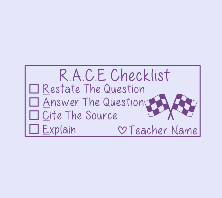 R.A.C.E Checklist Stamp
