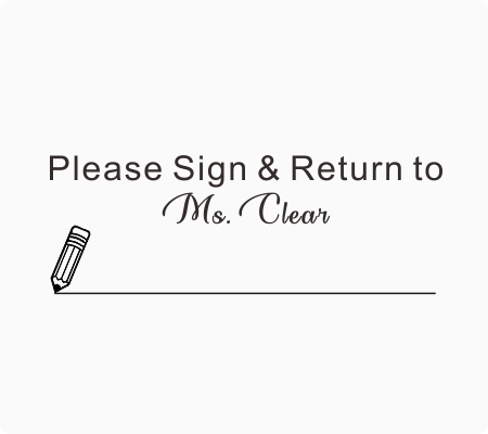 Sign & Return Stamp -Style 1