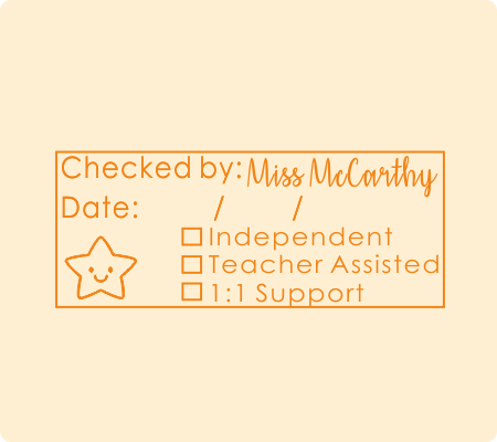Teacher Checked Stamp -Style 1