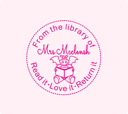 Teacher Library Stamp -Style 10