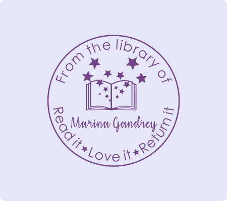 Teacher Library Stamp -Style 4