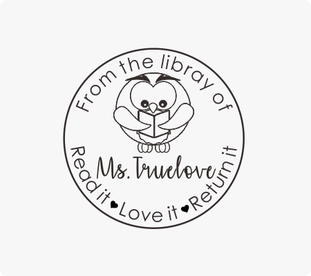 Teacher Library Stamp -Style 5