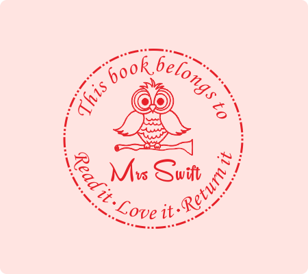 Teacher Library Stamp -Style 6