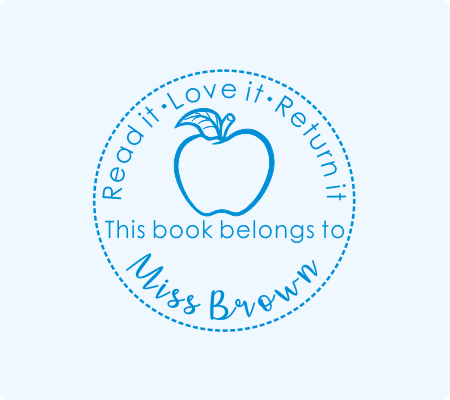 Teacher Library Stamp -Style 7