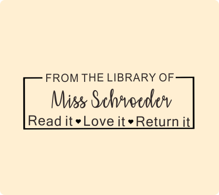 Teacher Library Stamp -Style 2
