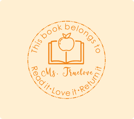 Teacher Library Stamp -Style 8