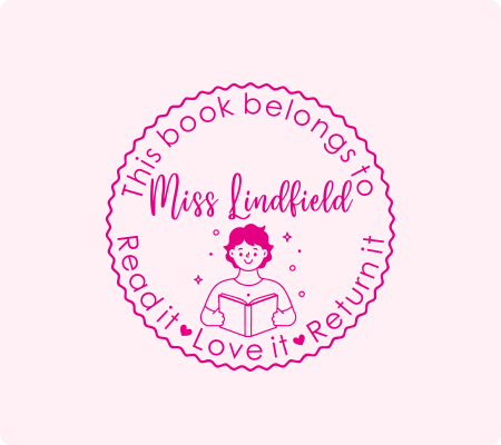 Teacher Library Stamp -Style 11