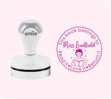 Teacher Library Stamp -Style 11