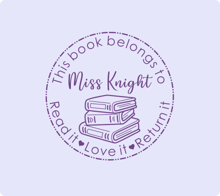 Teacher Library Stamp -Style 13