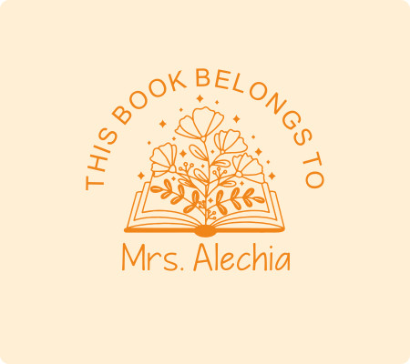 Teacher Library Stamp -Style 16