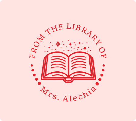 Teacher Library Stamp -Style 17