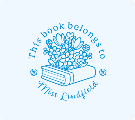 Teacher Library Stamp -Style 18