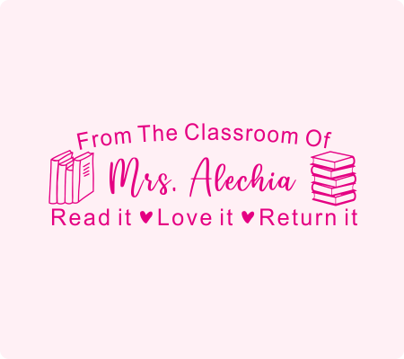 Teacher Library Stamp -Style 22