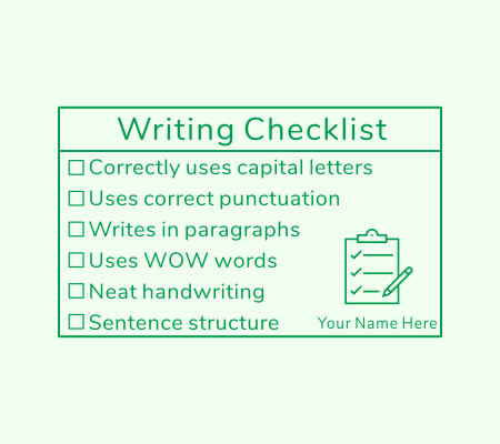 Writing Checklist Style 8