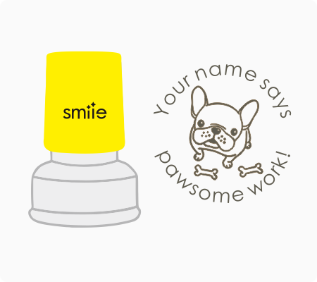 Bulldog Pawsome Work Stamp