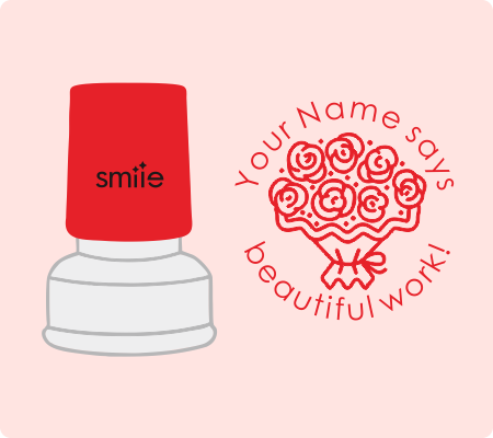 Flower Beautiful Work Stamp