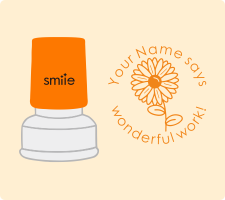 Flower Wonderful Work Stamp