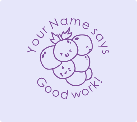 Grape Good Work Stamp
