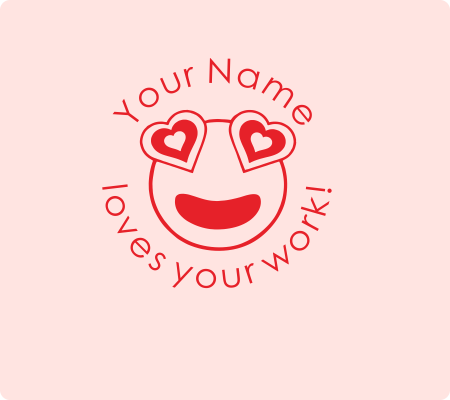 Emoji Loves Your Work Stamp