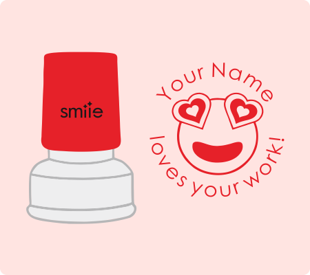 Emoji Loves Your Work Stamp