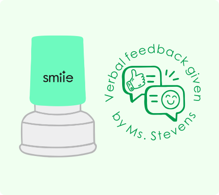 Verbal Feedback Give Stamp