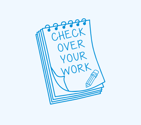 Check Over Your Work Stamp