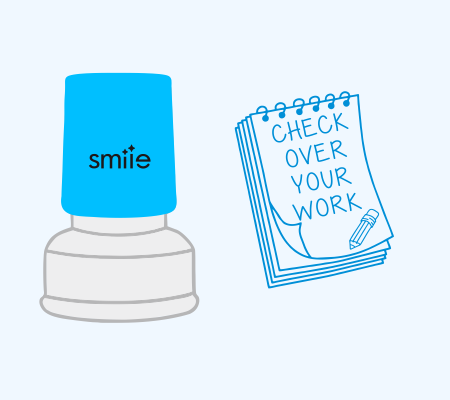 Check Over Your Work Stamp