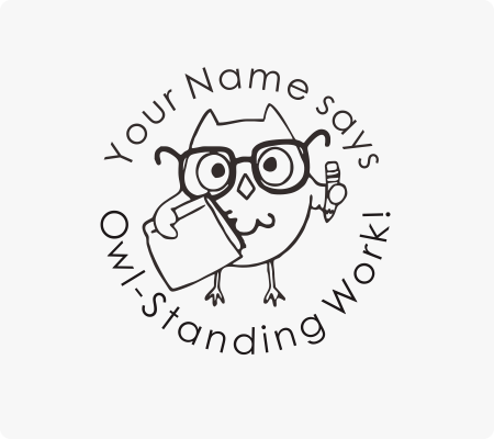 Owl-Standing Stamp