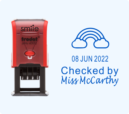 Teacher Date Stamp- Rainbow