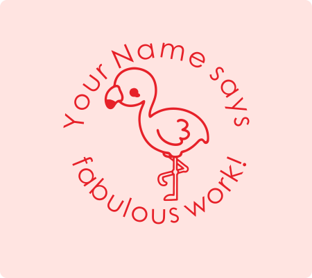 Flamingo Fabulous Work Stamp