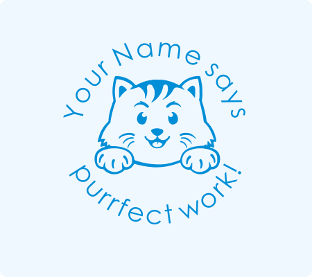 Cat Purrfect Work Stamp