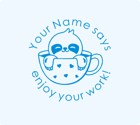 Coffee Enjoy Your Work Stamp
