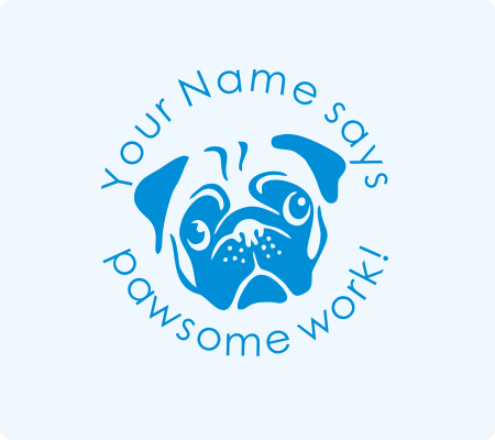 Dog Pawsome Work Stamp