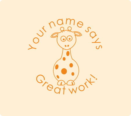 Giraffe Great Work Stamp