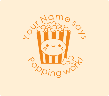 Popcorn Popping Stamp
