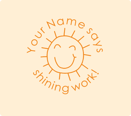 Shining Work Stamp
