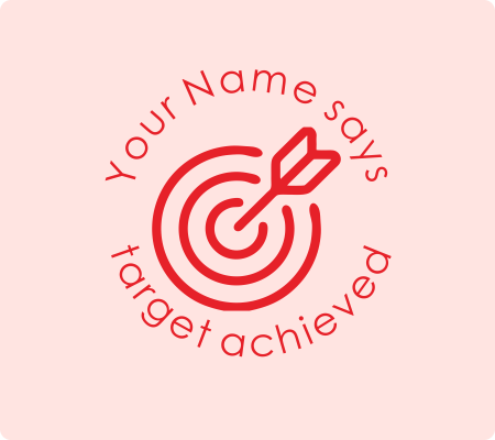 Target Achieved Stamp