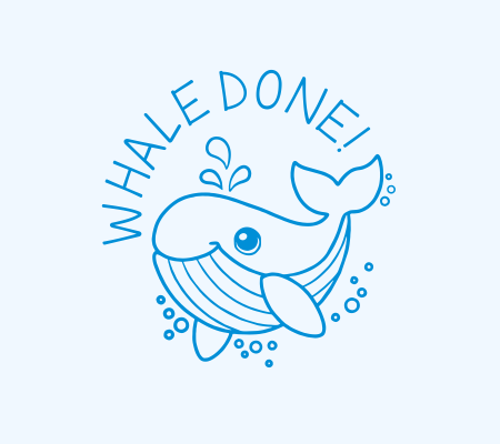 Whale Done Stamp